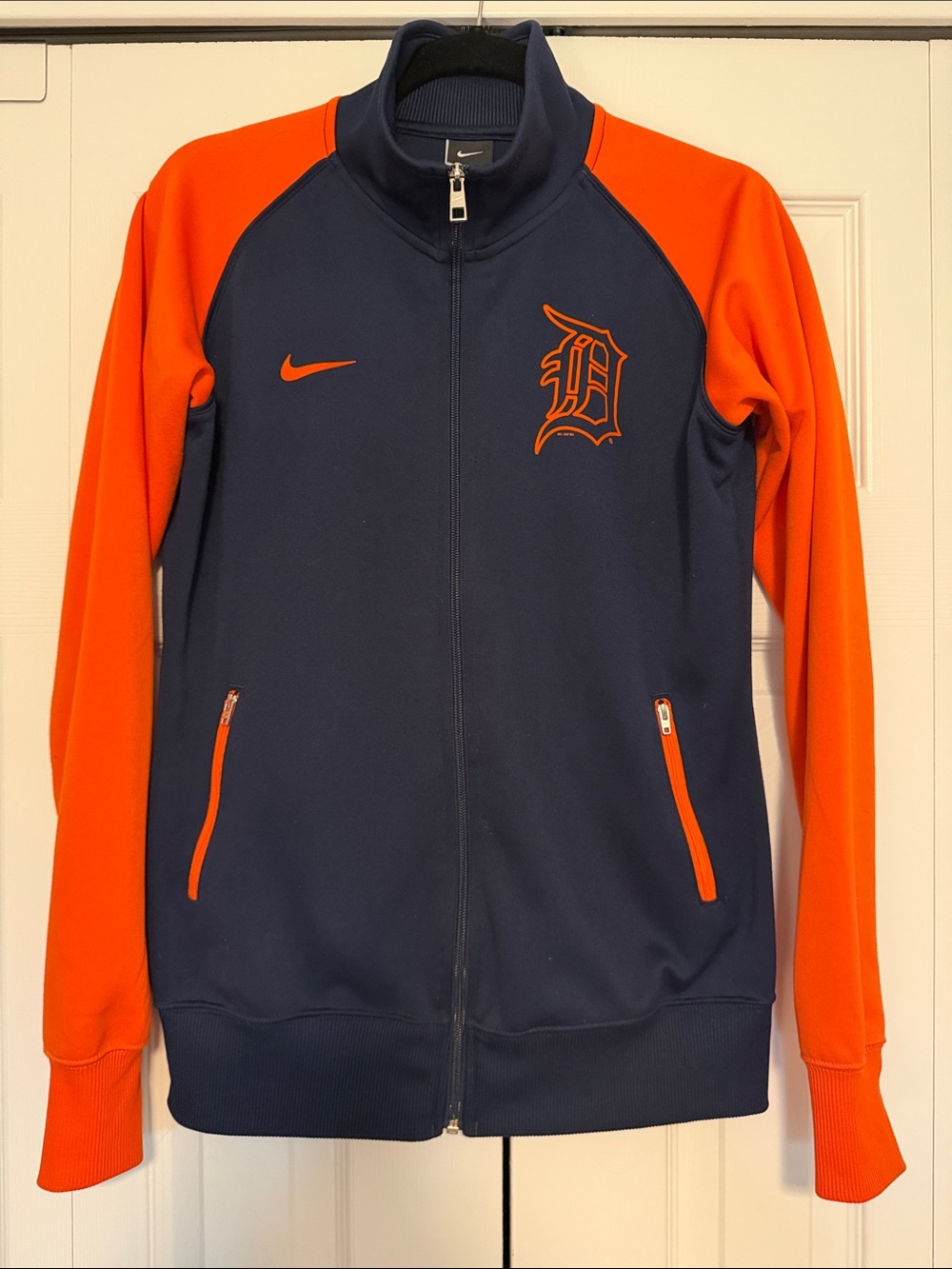 Women’s Nike Navy and Orange Detroit Tigers Full-Zip Track Jacket